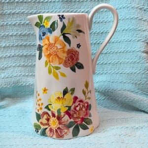 Floral Ceramic Pitcher